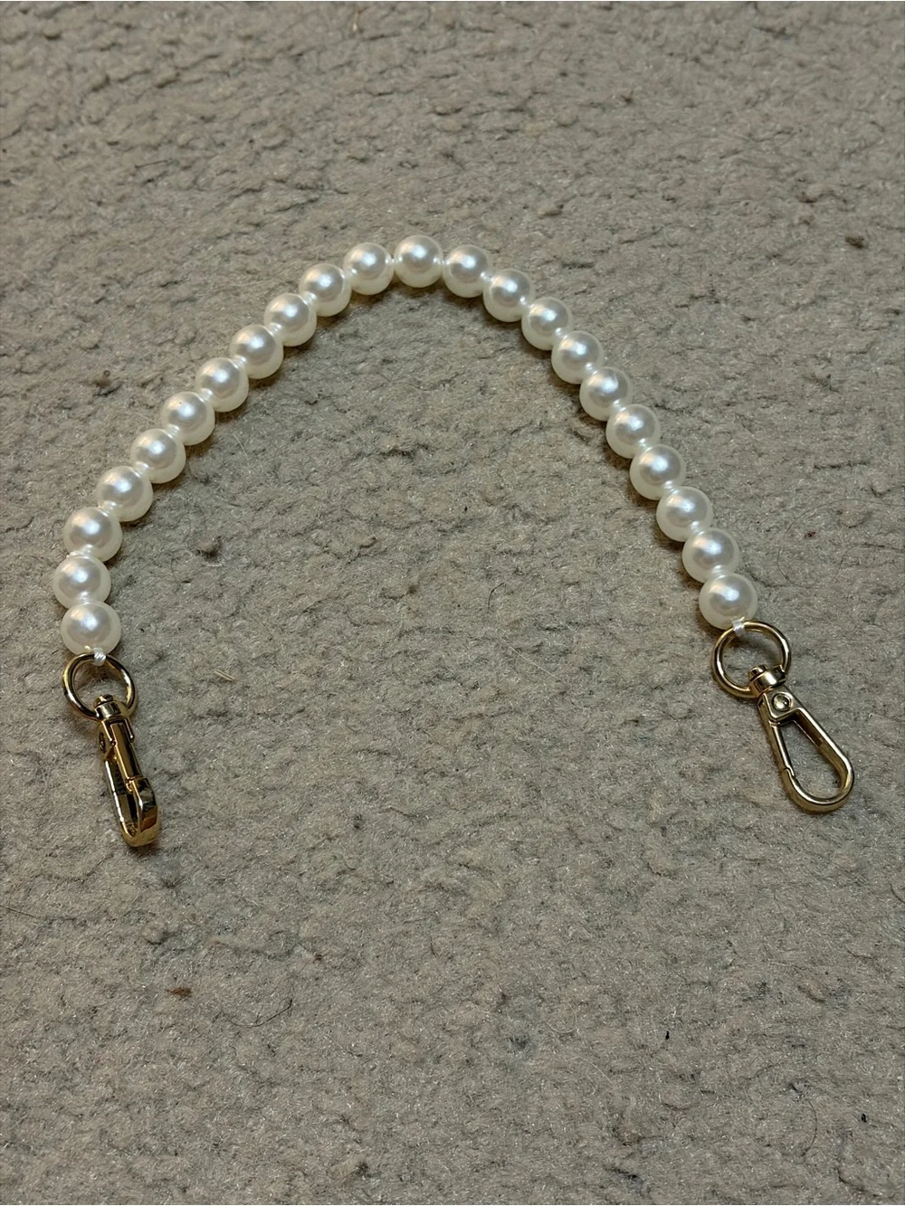 TARGET A NEW DAY Pearl Beaded Bag Strap - White Faux Pearl with Gold Hardware